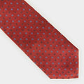 Burnt Orange Floating Floral Silk Tie