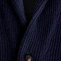 Camel Hair Shawl Collar - Blue