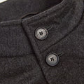 Charcoal Cino Cashmere Jacket with Knitted Sleeves