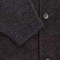 Charcoal Cino Cashmere Jacket with Knitted Sleeves