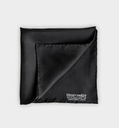 Classic Black Silk Pocket Square