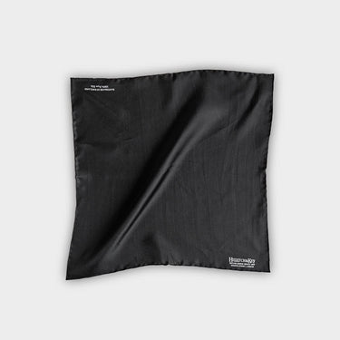 Classic Black Silk Pocket Square