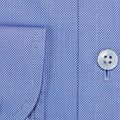 Classic Fit, Button Down Collar, 2 Button Cuff Shirt in a Plain Mid Blue Oxford Cotton