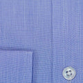 Classic Fit, Classic Collar, 2 Button Cuff Shirt in a Plain Blue End-On-End Cotton