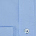 Classic Fit, Classic Collar, 2 Button Cuff Shirt in a Plain Sky Blue Poplin Cotton