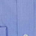 Classic Fit, Classic Collar, Double Cuff Shirt in a Plain Blue End-On-End Cotton