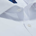 Classic Fit, Cut-away Collar, Double Cuff Shirt in a Plain White Poplin Cotton