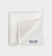 Classic White Silk Pocket Square