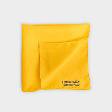 Classic Yellow Silk Pocket Square