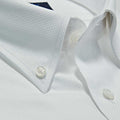 Contemporary Fit, Button Down Collar, 2 Button Cuff Shirt in a White Basket Weave