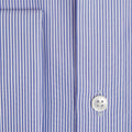 Contemporary Fit, Classic Collar, Double Cuff Blue Fine Bengal Stripe