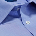 Contemporary Fit, Classic Collar, Double Cuff Shirt in a Blue End On End Cotton