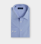 Contemporary Fit, Classic Collar, Two Button Cuff in Plain Sky Blue