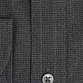 Contemporary Fit, Cut - away Collar, 2 Button Cuff Shirt in a Plain Grey & Black Houndstooth Cotton