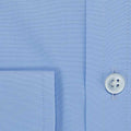 Contemporary Fit, Cut-away Collar, 2 Button Cuff Shirt in a Plain Sky Blue Poplin Cotton