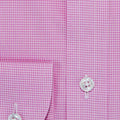 Contemporary Fit, Cutaway Collar, 2 Button Cuff Shirt in Lilac Micro Check