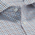 Contemporary Fit, Cutaway Collar, 2 Button Cuff Shirt in Red & Navy Twill Check