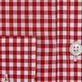 Contemporary Fit, Cutaway Collar, Two Button Cuff Red Gingham Check