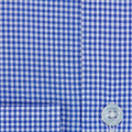 Contemporary Fit, Cutaway Collar, Two Button Cuff Shirt In Blue & White Fine Check