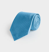 Cornflower Blue Herringbone Silk Tie