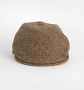 Country Brown Herringbone 100% Wool Made In England Flat Cap