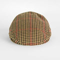 Cream, Red & Green Houndstooth Overcheck Flat Cap