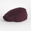 Damson Wine Twill 100% Wool Made In England Gatsby Cap