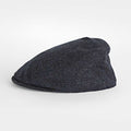 Dark Blue Plain Weave 100% Wool Made In England Flat Cap