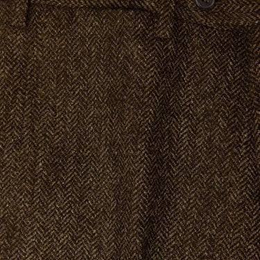 Dark Brown Pure Wool Trousers