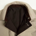 Dark Brown & Tan Ledro Silk & Cashmere Reversible Coat