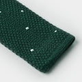 Dark Green & White Spot Knitted Cashmere Tie