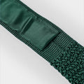 Dark Green & White Spot Knitted Silk Tie