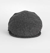 Dark Grey Plain Weave 100% Wool Made In England Flat Cap