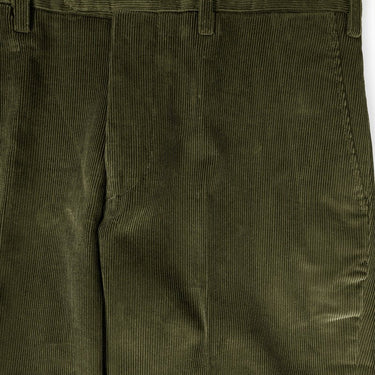 Dark Olive Cotton Corduroy Trousers