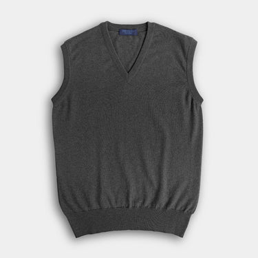 Derby Grey V - Neck Cashmere Slipover