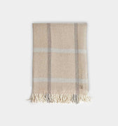 Fawn Pane Check Cashmere Shawl