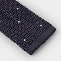 Fumo & White Spot Knitted Silk Tie