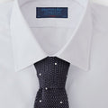 Fumo & White Spot Knitted Silk Tie