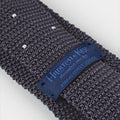 Fumo & White Spot Knitted Silk Tie