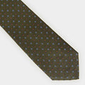 Green Floating Floral Silk Tie