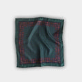 Green Large Bean Silk Pocket Square