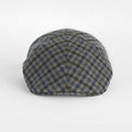 Green With Navy & Green Medium Check Twill Wool Roma Cap