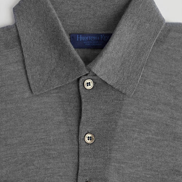 Grey 100% Cashmere Sport Shirt