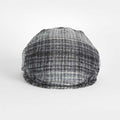 Grey & Black Cove Check Made In England Wool Flat Cap