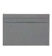 Grey Calf Leather Double Sided Card Holder