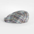 Grey Check Cotton & Polyester Mix Roma Cap