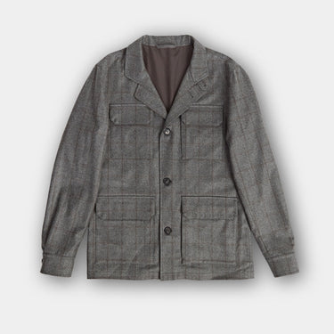 Grey Check Wool & Cashmere Chanti Jacket