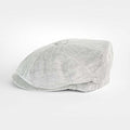 Grey Herringbone Cotton & Linen Mix Gatsby Cap