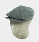 Grey Polyester/Cotton/Linen Mix 8-Piece Cap