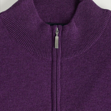 Knight Zip Neck 100% Cashmere Sweater